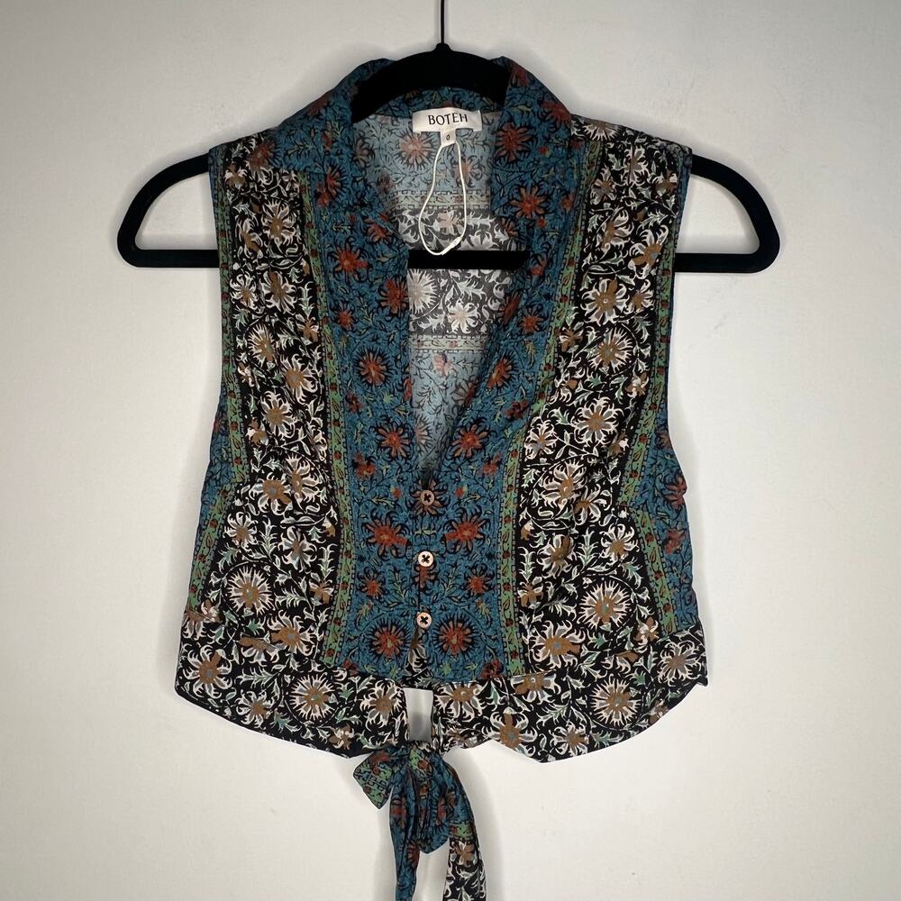 Boteh Boho Matching Shorts & Top Set Size Xs - image 2